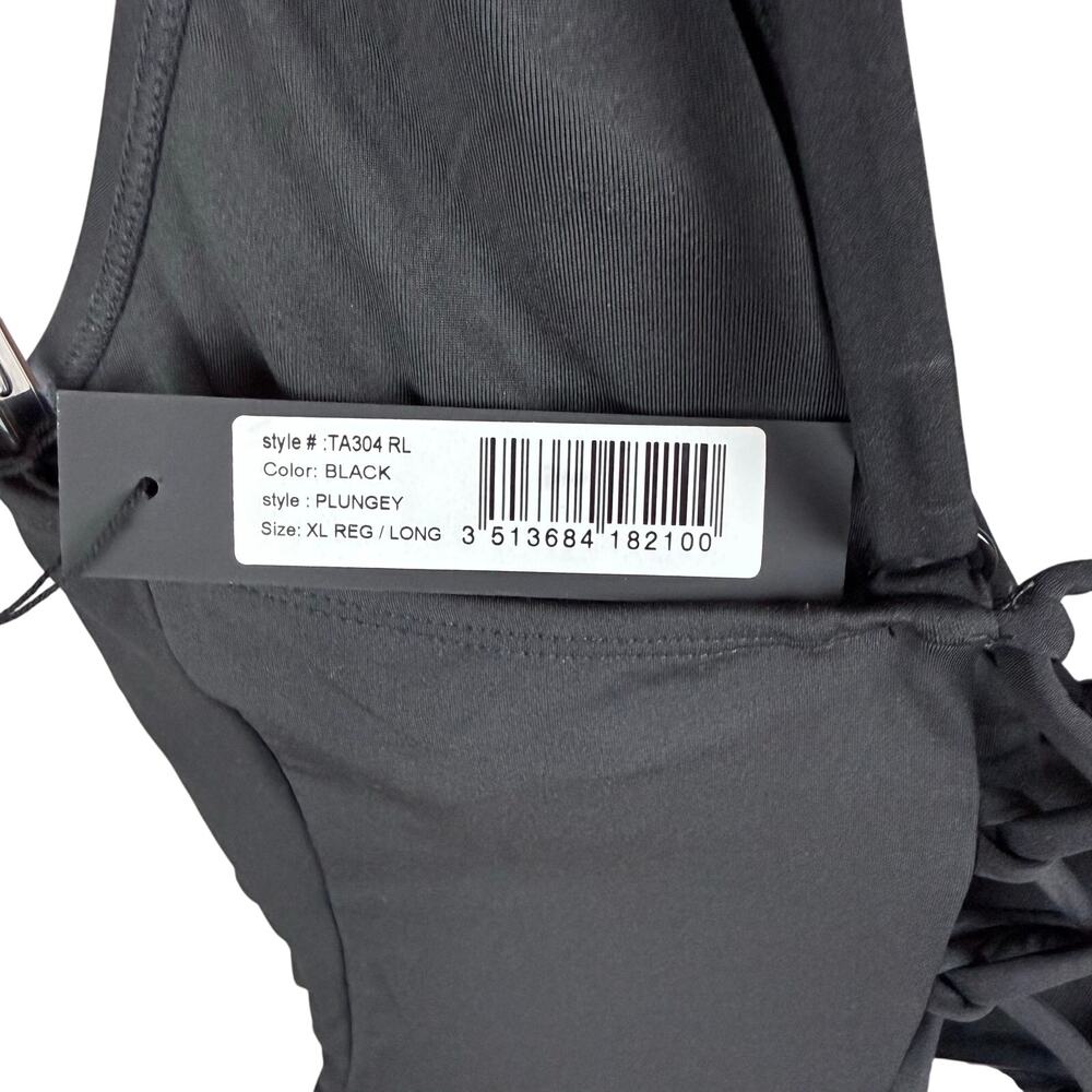 TA3 Plungey One Piece Swimsuit Shapewear Lace-Up Back Shelf Bra XL - Picture 3 of 7